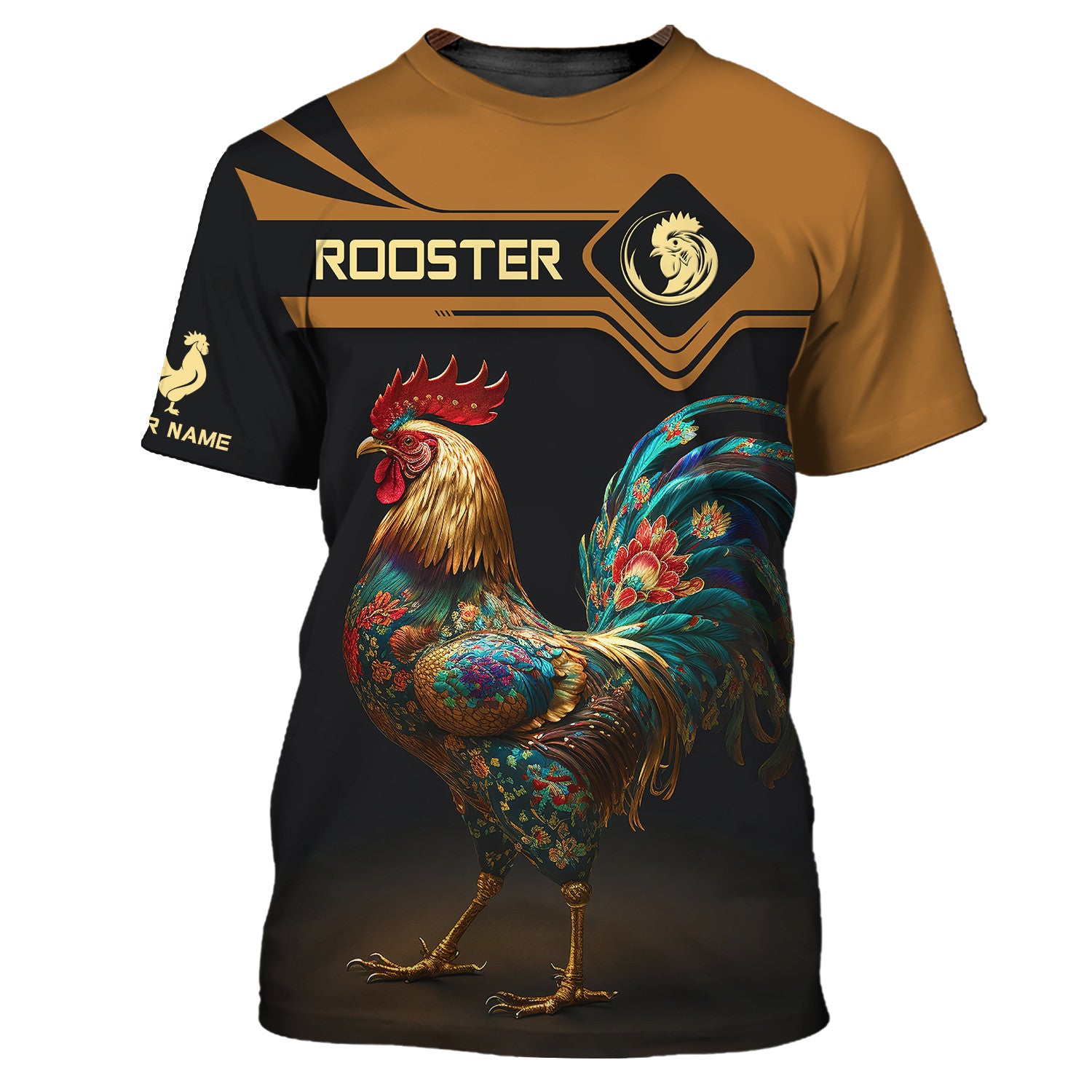 Rooster Personalized Name 3D Zipper Hoodie Custom Gift For Rooster Lovers