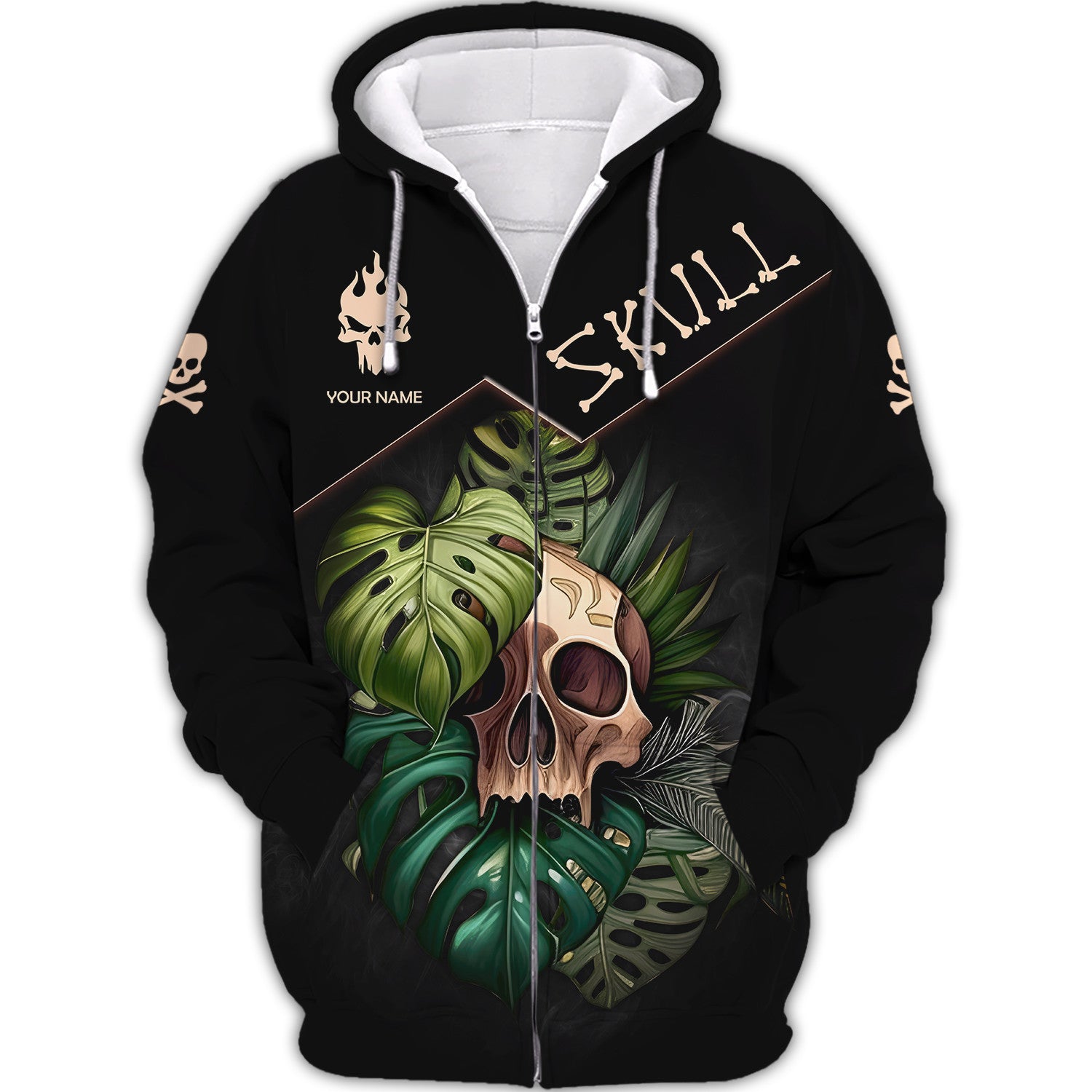 Beautiful Skull Art Personalized Name 3D Shirt Gift For Skull Lovers