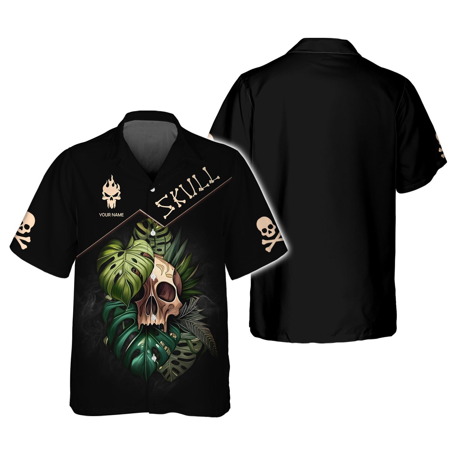 Beautiful Skull Art Personalized Name 3D Shirt Gift For Skull Lovers