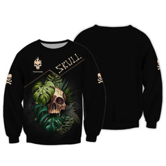 Beautiful Skull Art Personalized Name 3D Shirt Gift For Skull Lovers