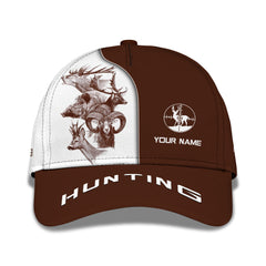 Hunting 3D Classic Cap Personalized Name Gift For Hunting Lovers