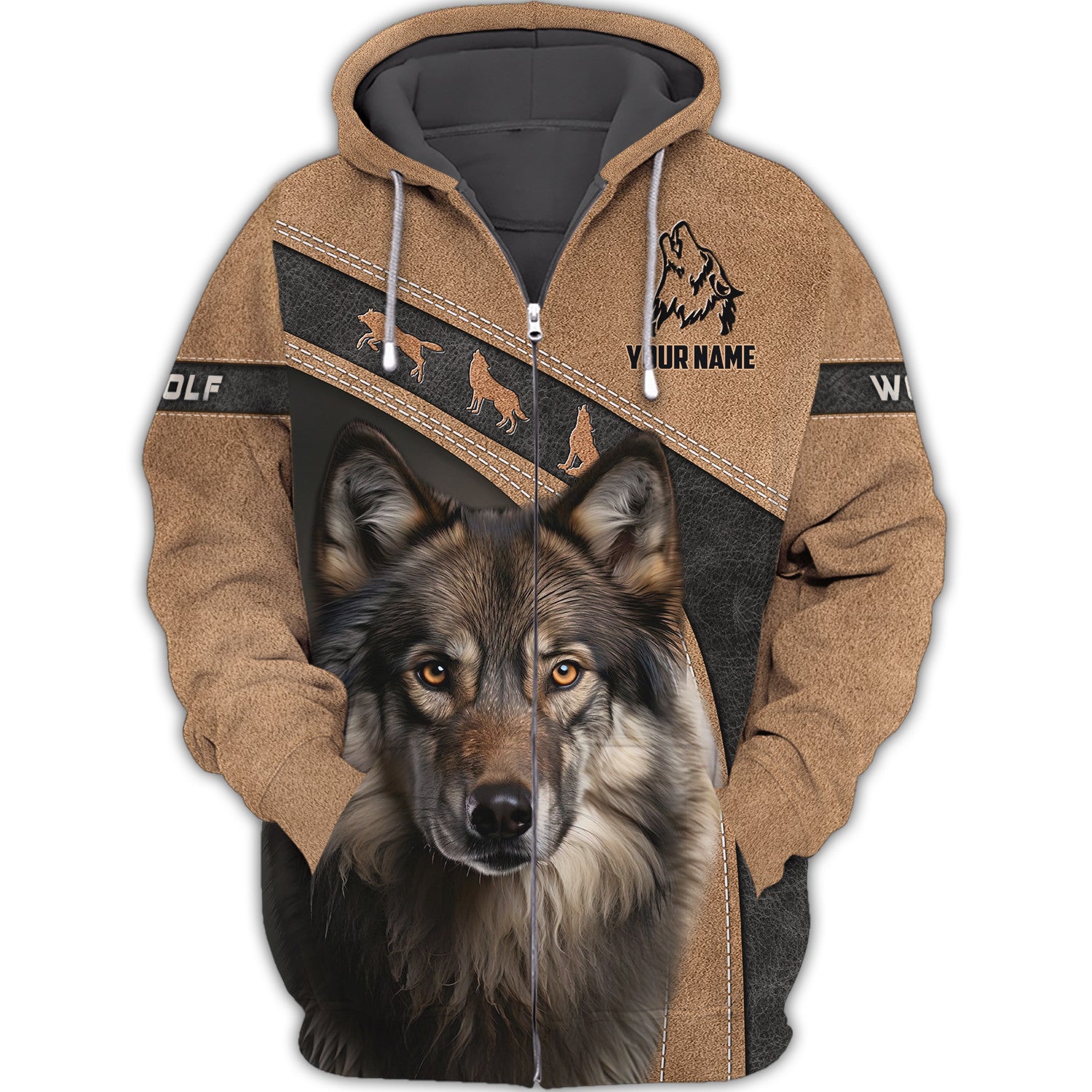 Magnifique Wolf Custom Name 3D Shirt Personalized Name Shirts For Wolf Lovers