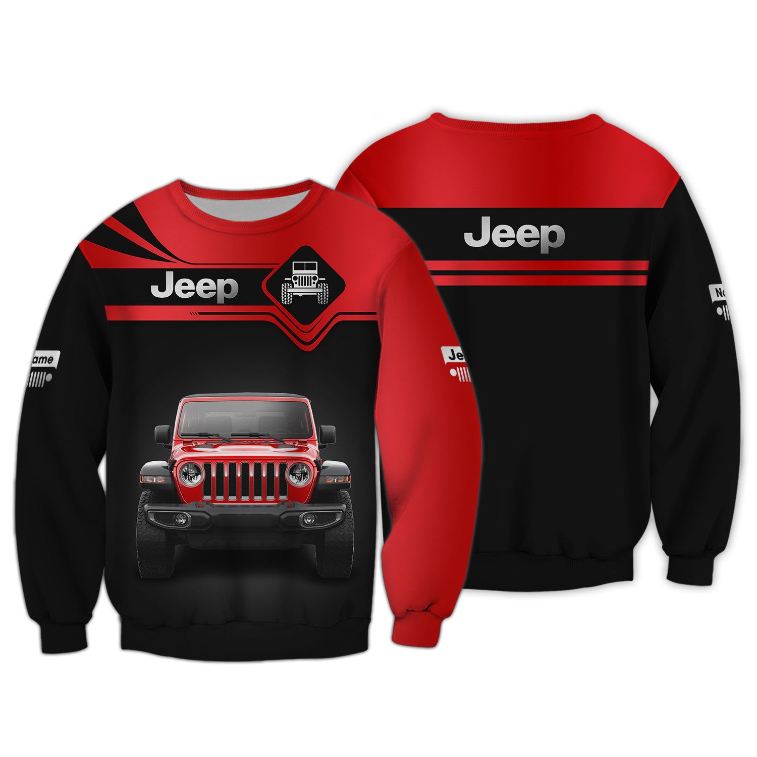 Custom Name 3D Jeep Zipper Hoodie Personalized Gift For Jeep Lovers