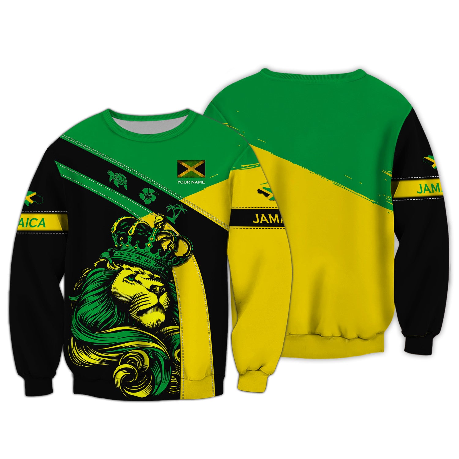 Jamaica Personalized Name 3D Zipper Hoodie Custom Gift For Jamaica Lovers