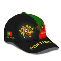 Love Portugal 3D Custom Name Portugal Classic Cap Gift For Men & Woman