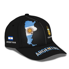 Argentina Personalized Name 3D Classic Cap Custom Name Gift For Argentina Lovers