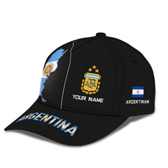 Argentina Personalized Name 3D Classic Cap Custom Name Gift For Argentina Lovers