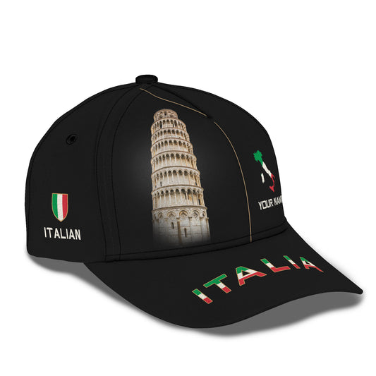 Italy Personalized Name 3D Classic Cap Custom Name Italian Gift For Italy Lovers