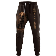 Chocolate Labrador Personalized Name 3D Sweatpants Gift For Labrador Lovers