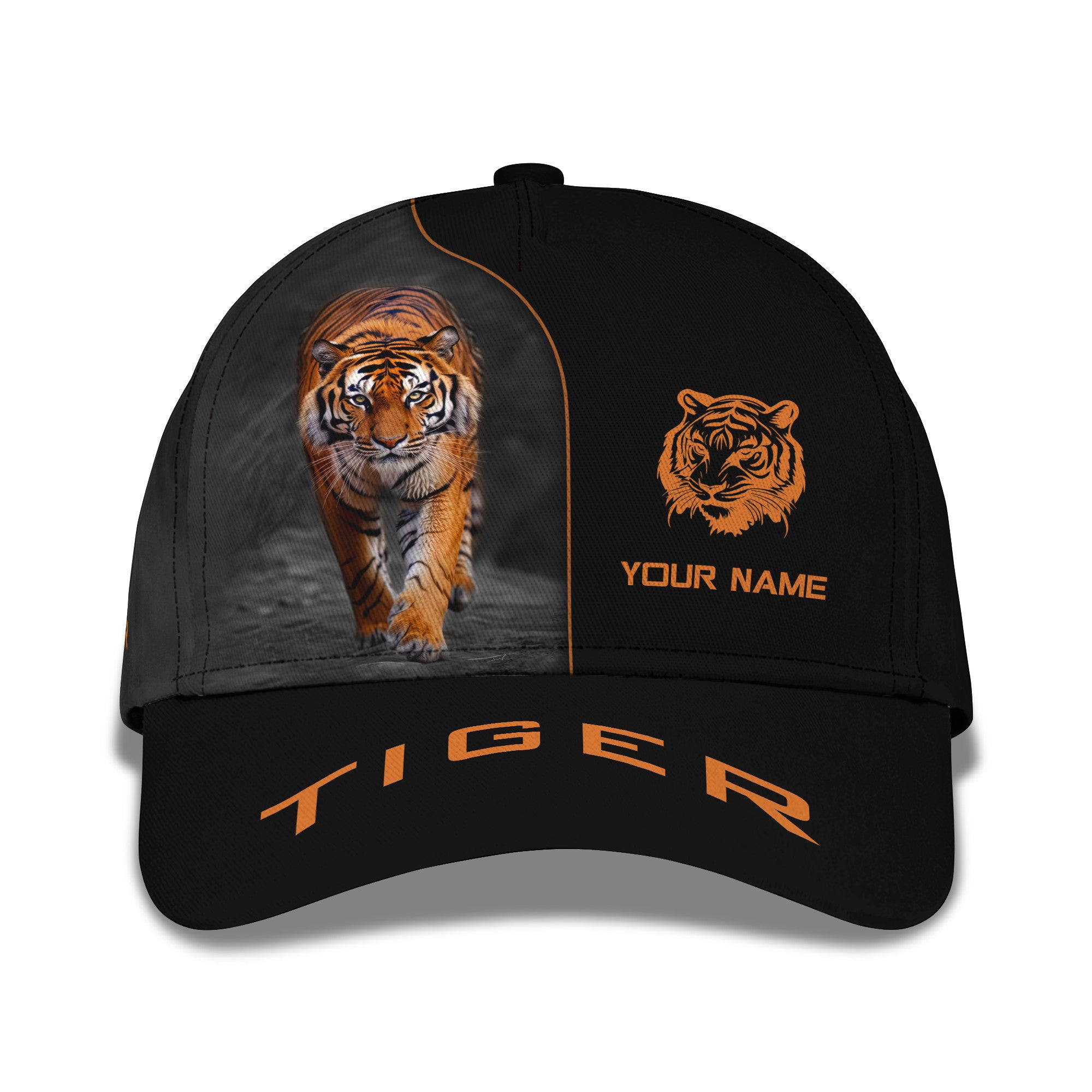 Casual Tiger Graphic Personalized Name 3D Zipper Hoodie Gift For Tiger Lovers