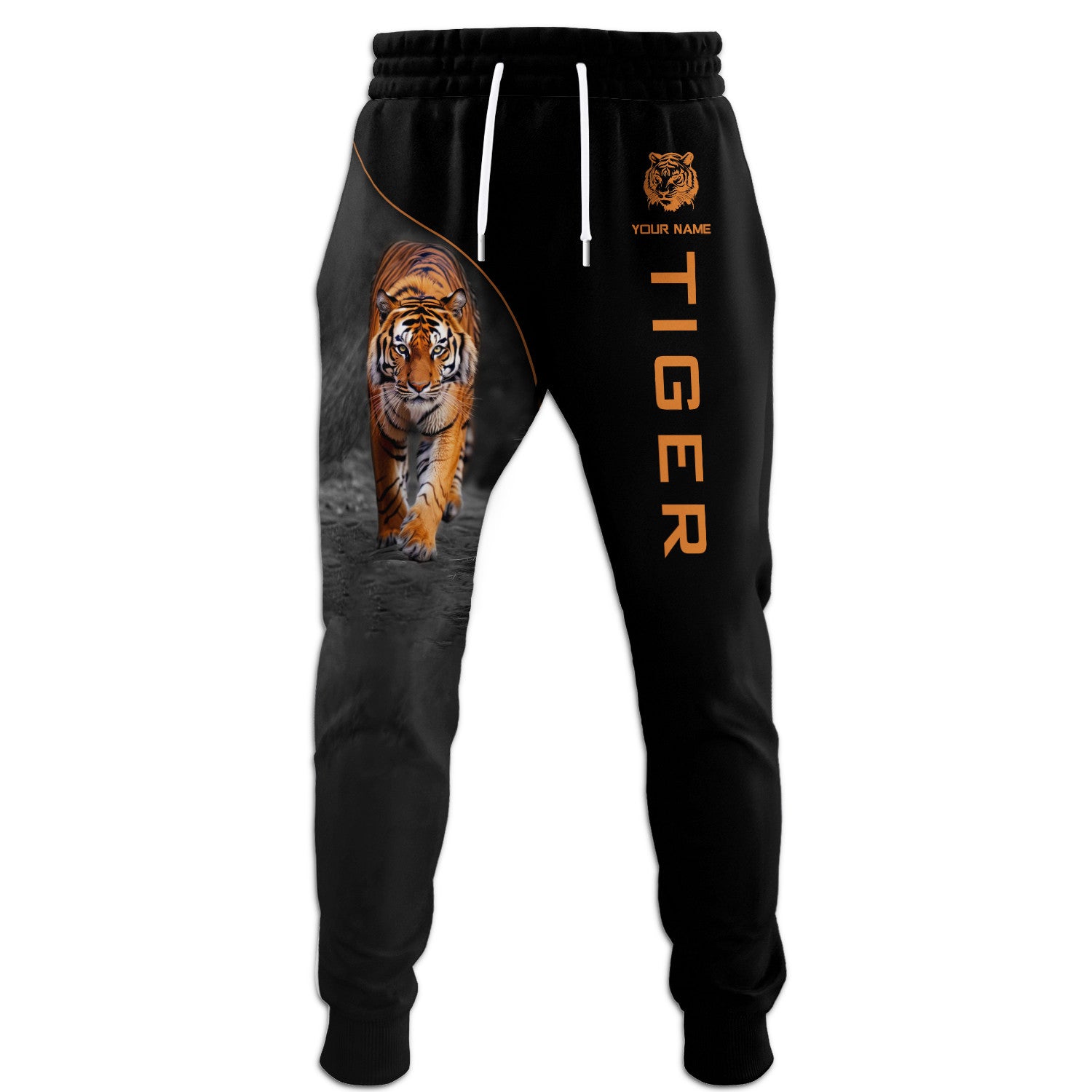 Casual Tiger Graphic Personalized Name 3D Zipper Hoodie Gift For Tiger Lovers