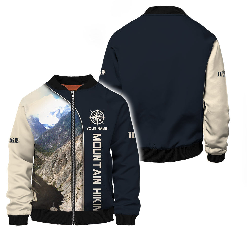 Custom Design Hiking Personalized Name 3D Mountain Hiking Shirts