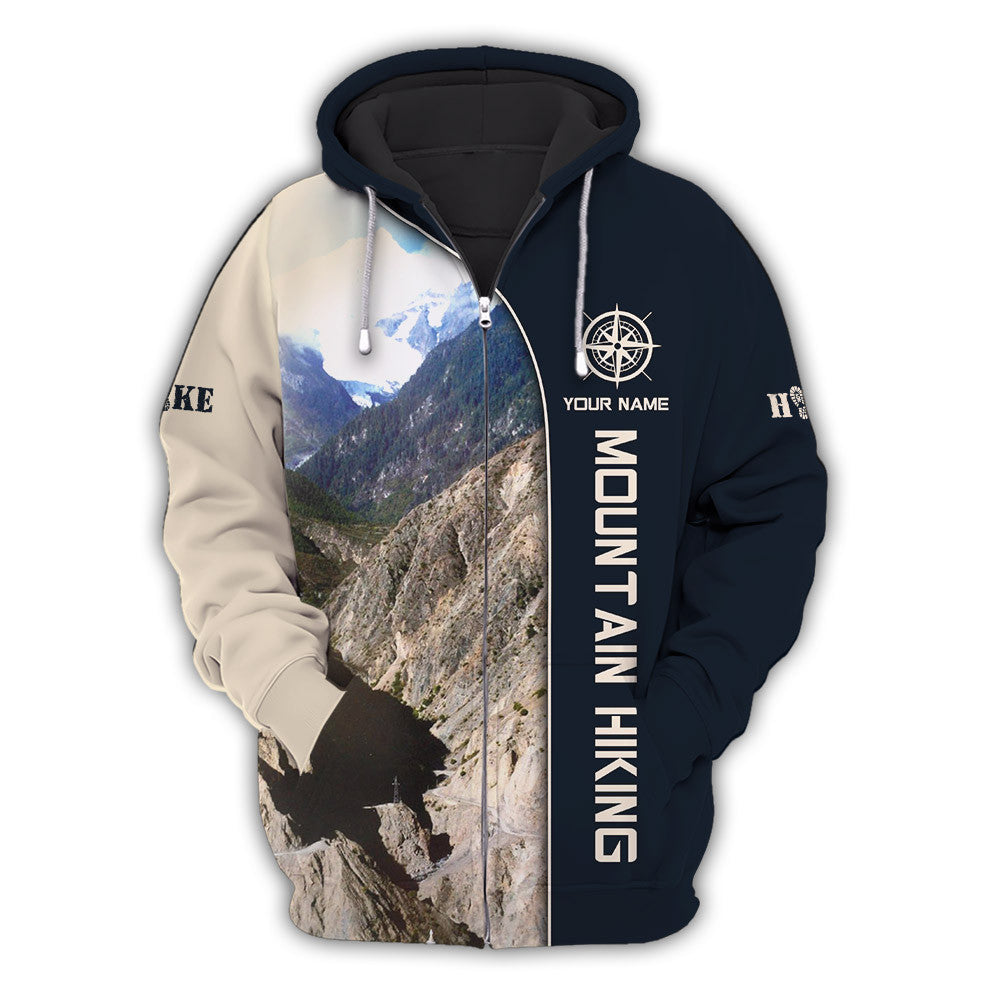 Custom Design Hiking Personalized Name 3D Mountain Hiking Shirts