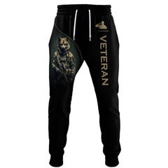 Wolf Veteran Personalized Name 3D Sweatpants Special Gift For Veterans