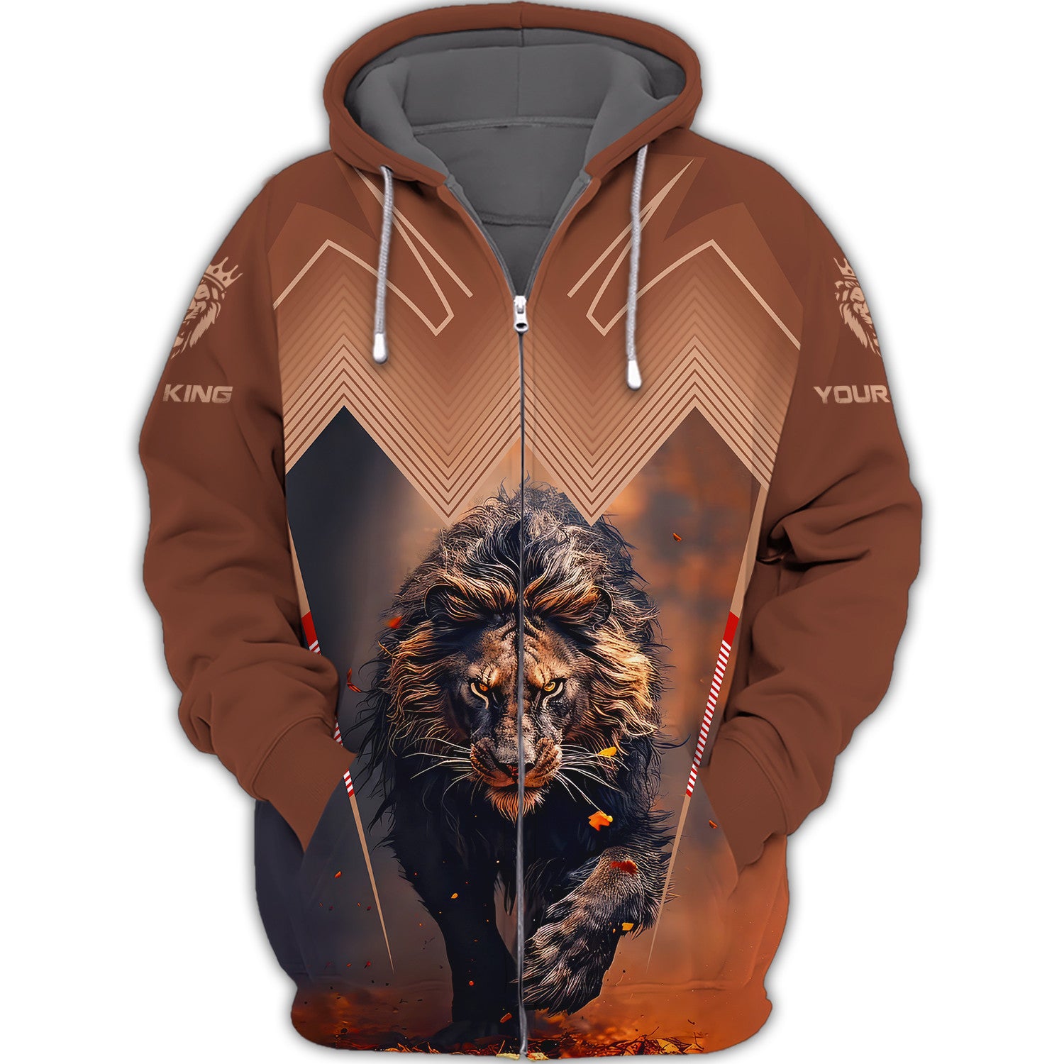 The King Personalized Name 3D Lion King Shirt Gift For Lion Lovers