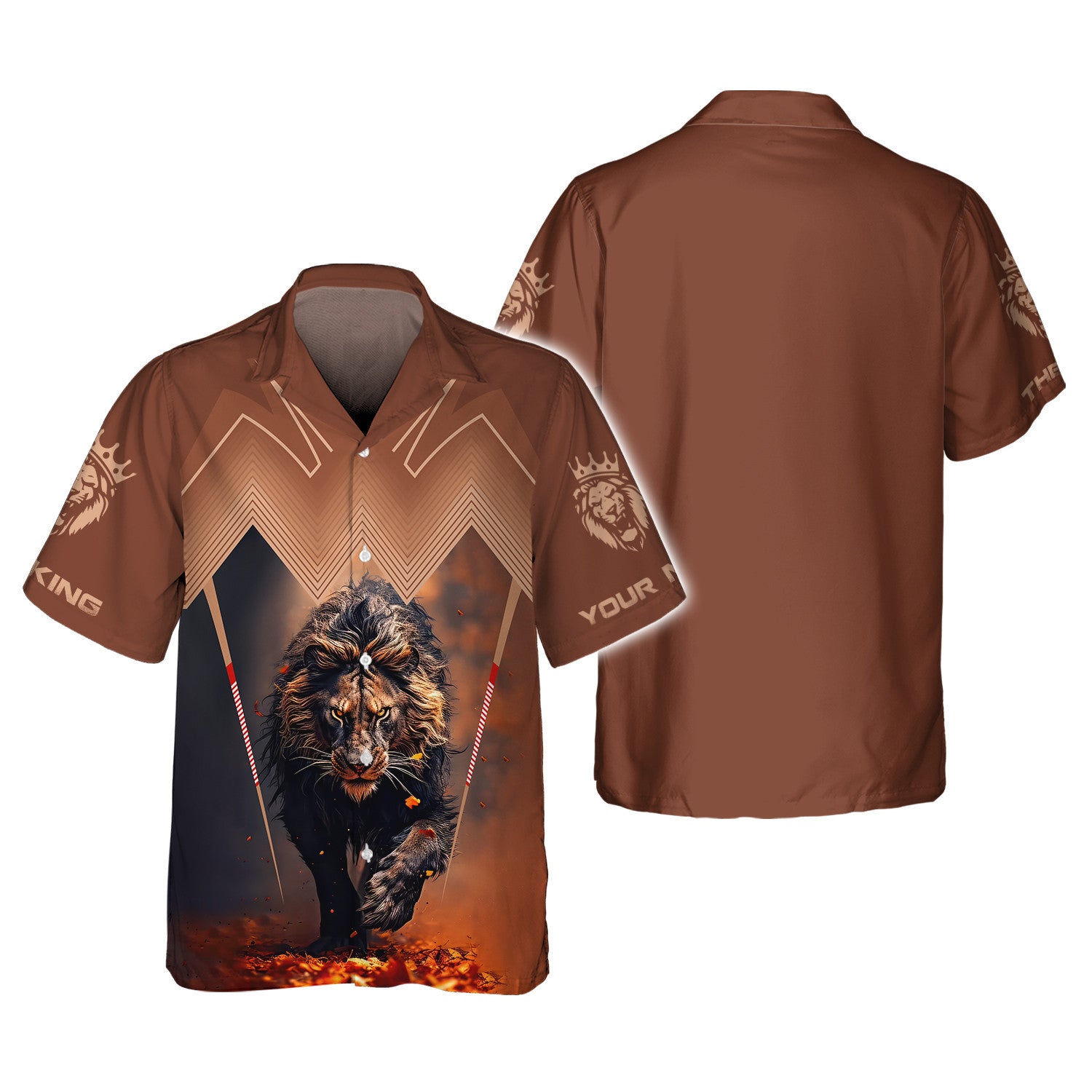 The King Personalized Name 3D Lion King Shirt Gift For Lion Lovers