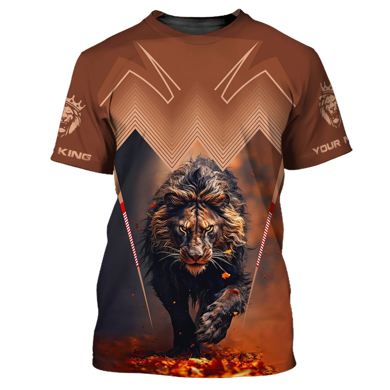 The King Personalized Name 3D Lion King Shirt Gift For Lion Lovers