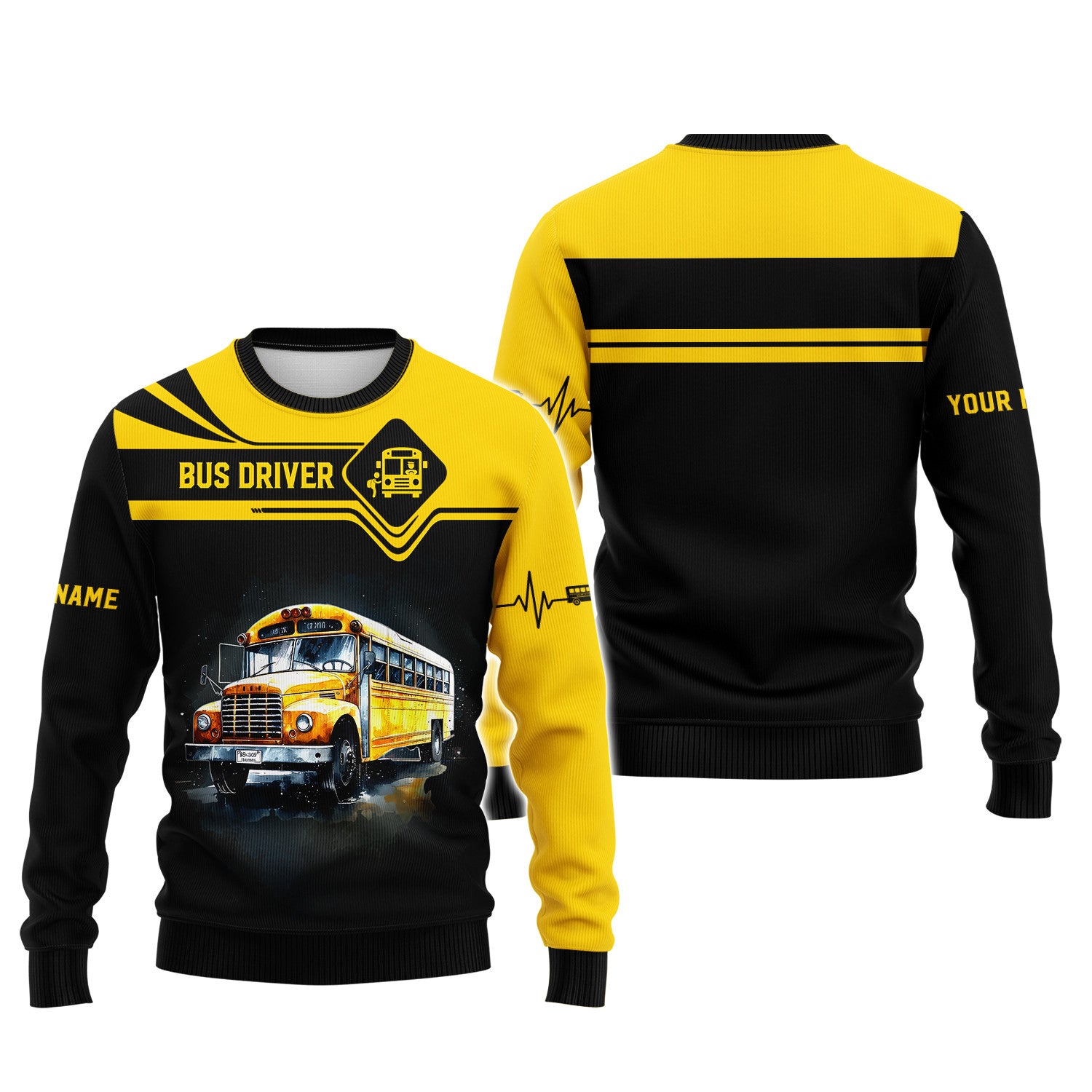 Bus School Driver Personalized Name 3D Shirt Custom Gift For Bus Drivers