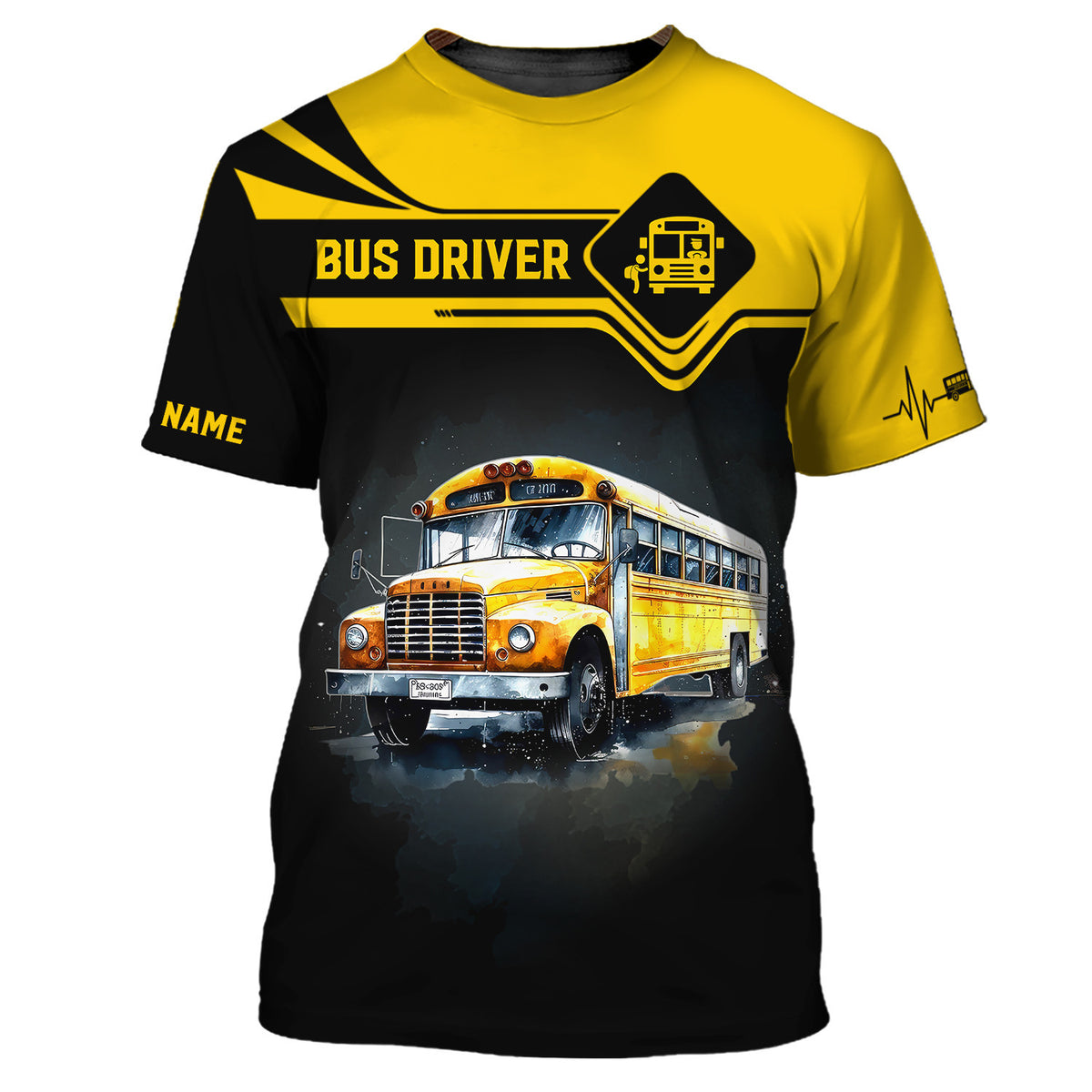 Bus School Driver Personalized Name 3D Shirt Custom Gift For Bus Drivers