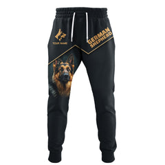 German Sherpherd 3D Custom Name Sweatpants Personalized Gift For German Shepherd Lovers