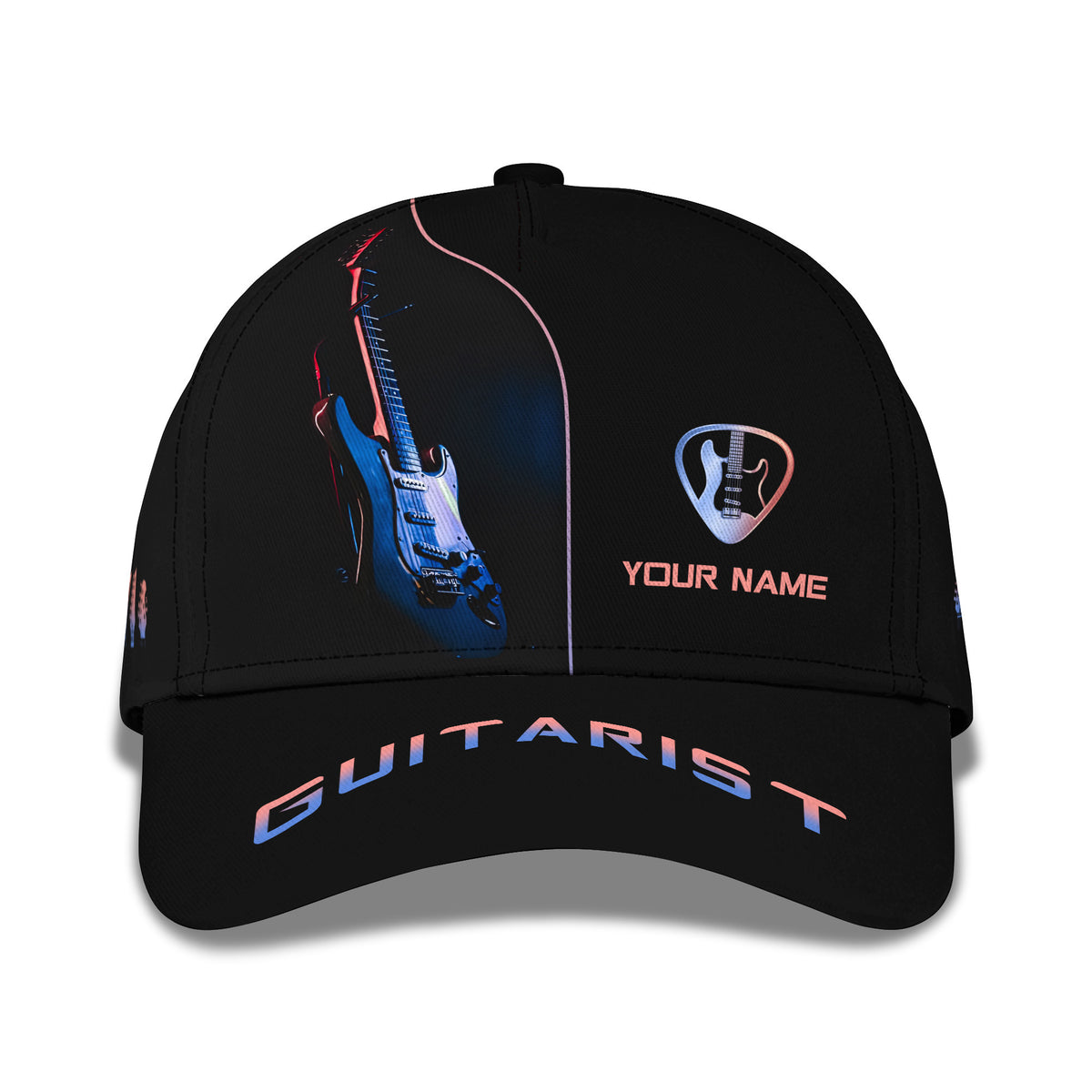 Electric Guitar Personalized Name 3D Classic Cap Custom Gift For Guitar Lovers