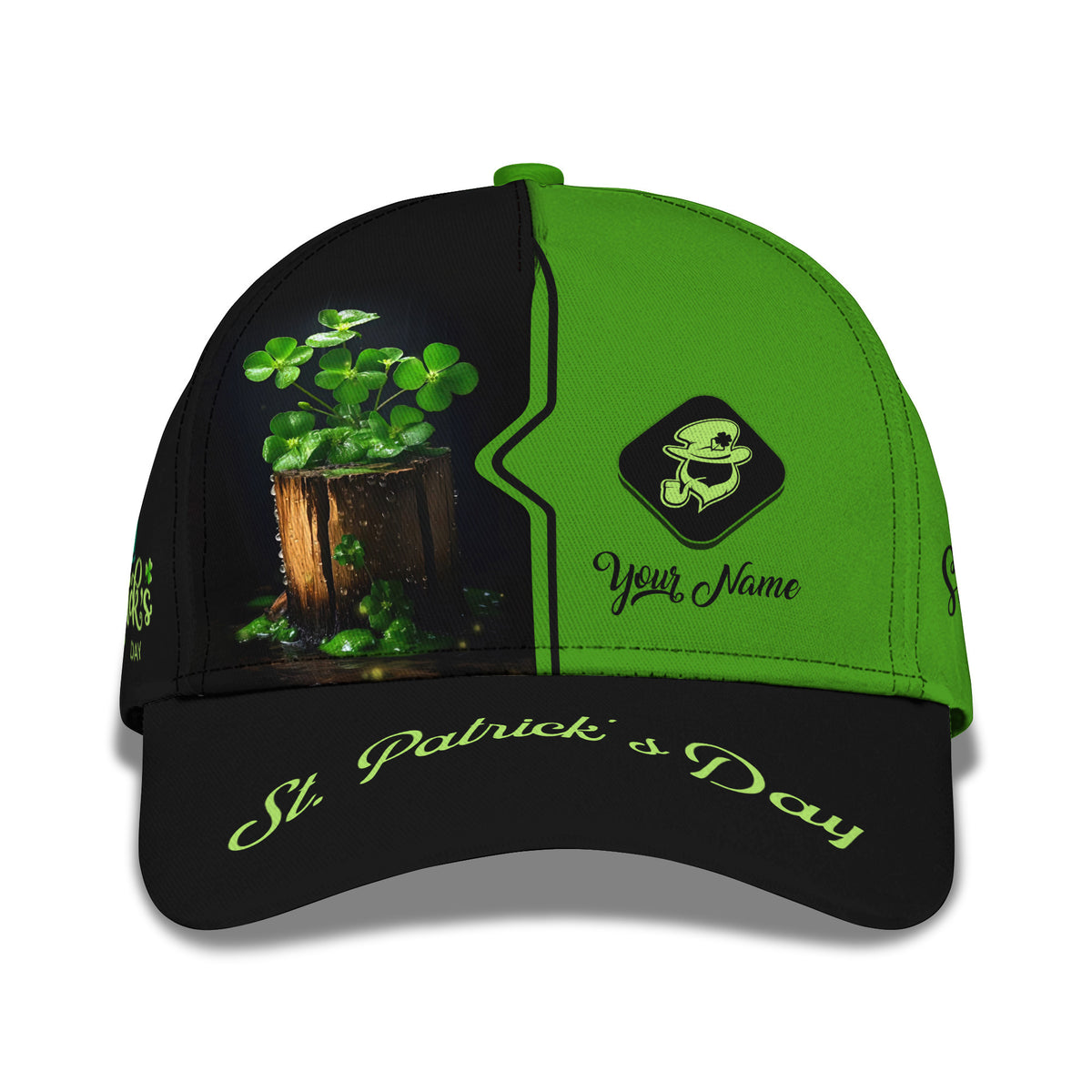 Happy St Patricks Day Personalized Name 3D Classic Cap Custom Gift For Patrick's Day