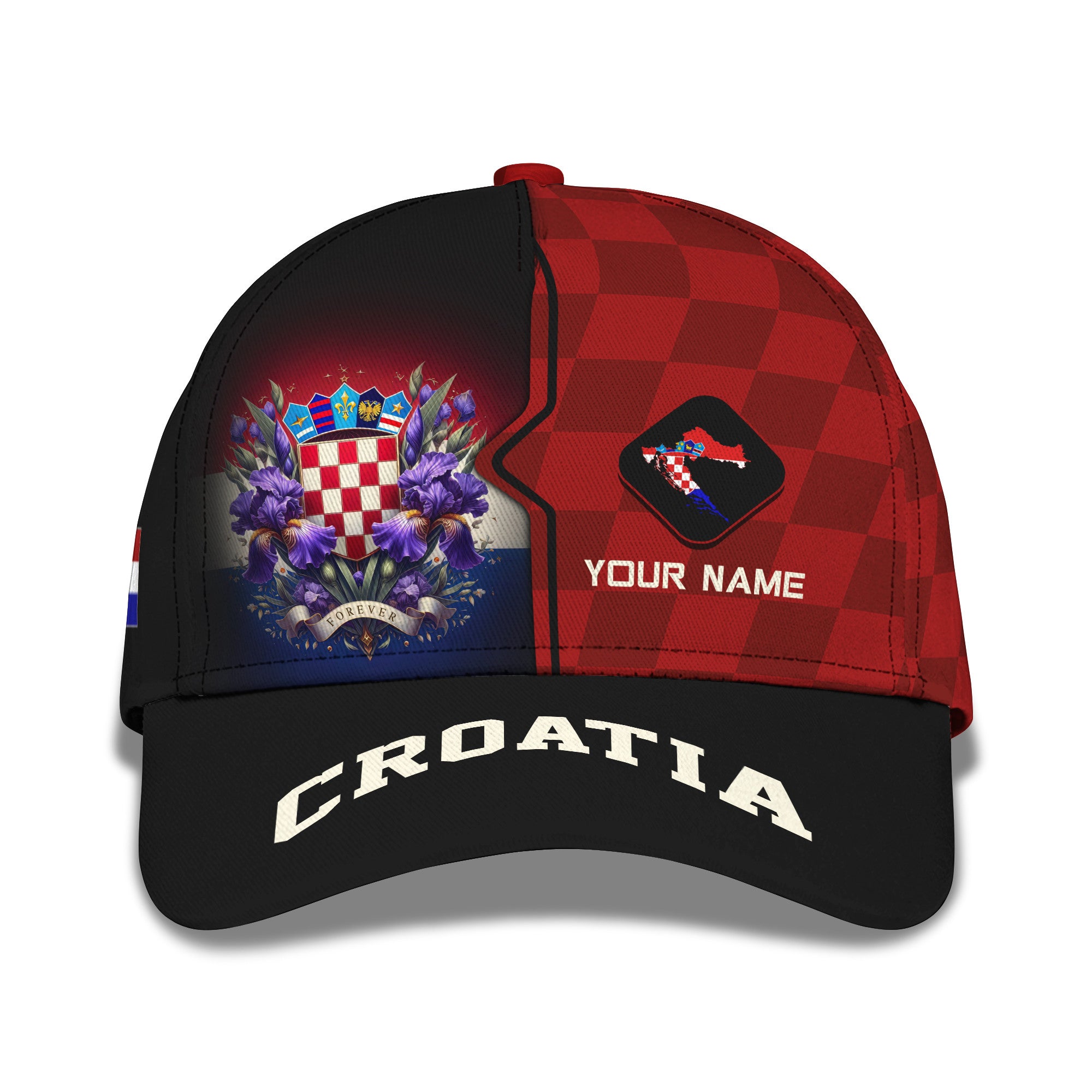 Croatia Personalized Name 3D Full Print Custom Zipper Hoodie For Croatia Lovers