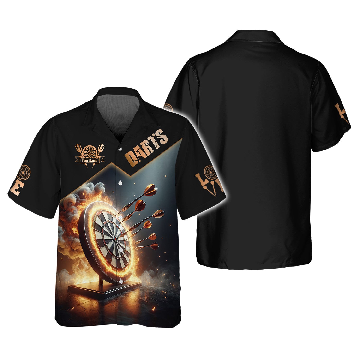 Darts Unisex Shirt Personalized Name 3D Full Print Zipper Hoodie Gift For Darts Lovers