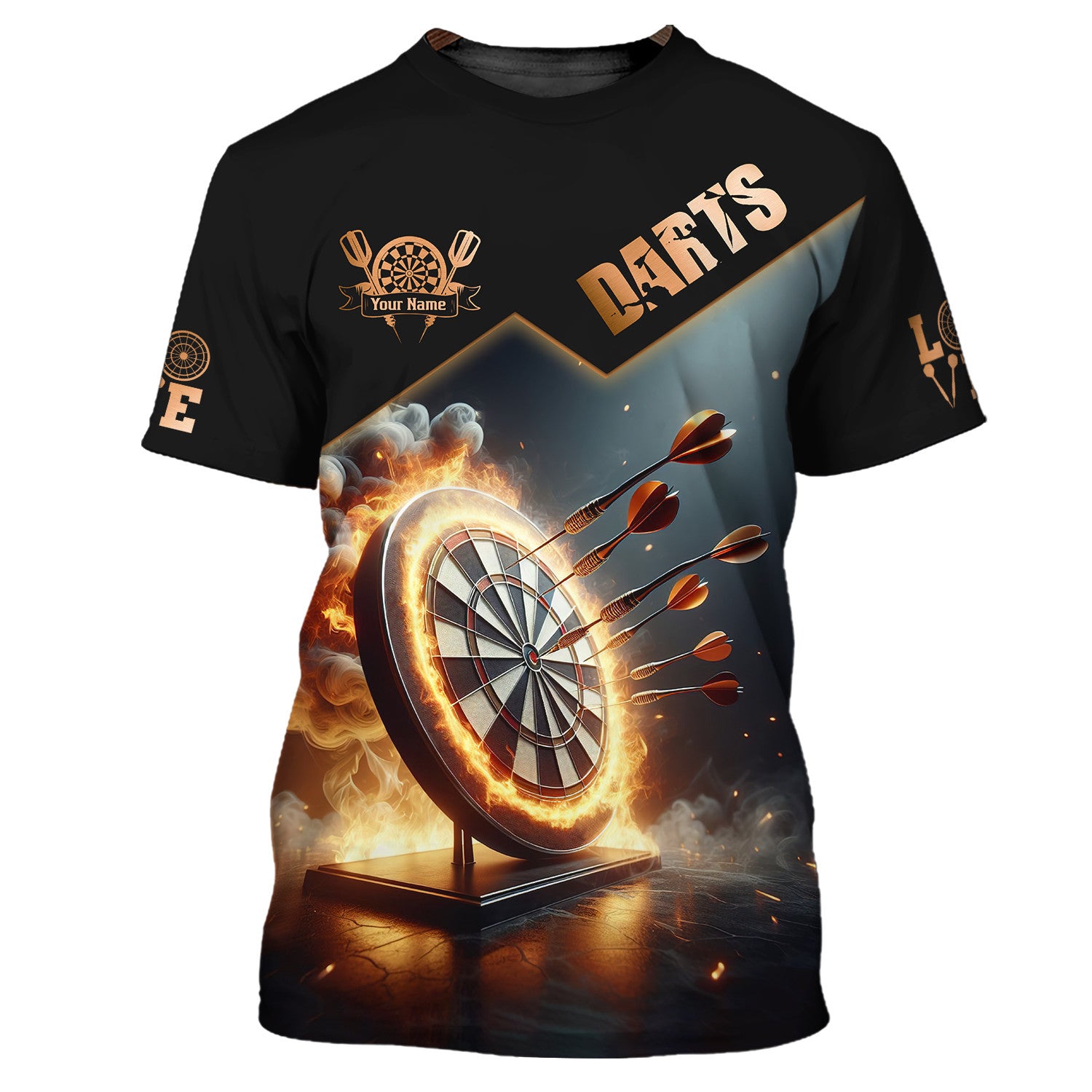 Darts Unisex Shirt Personalized Name 3D Full Print Zipper Hoodie Gift For Darts Lovers