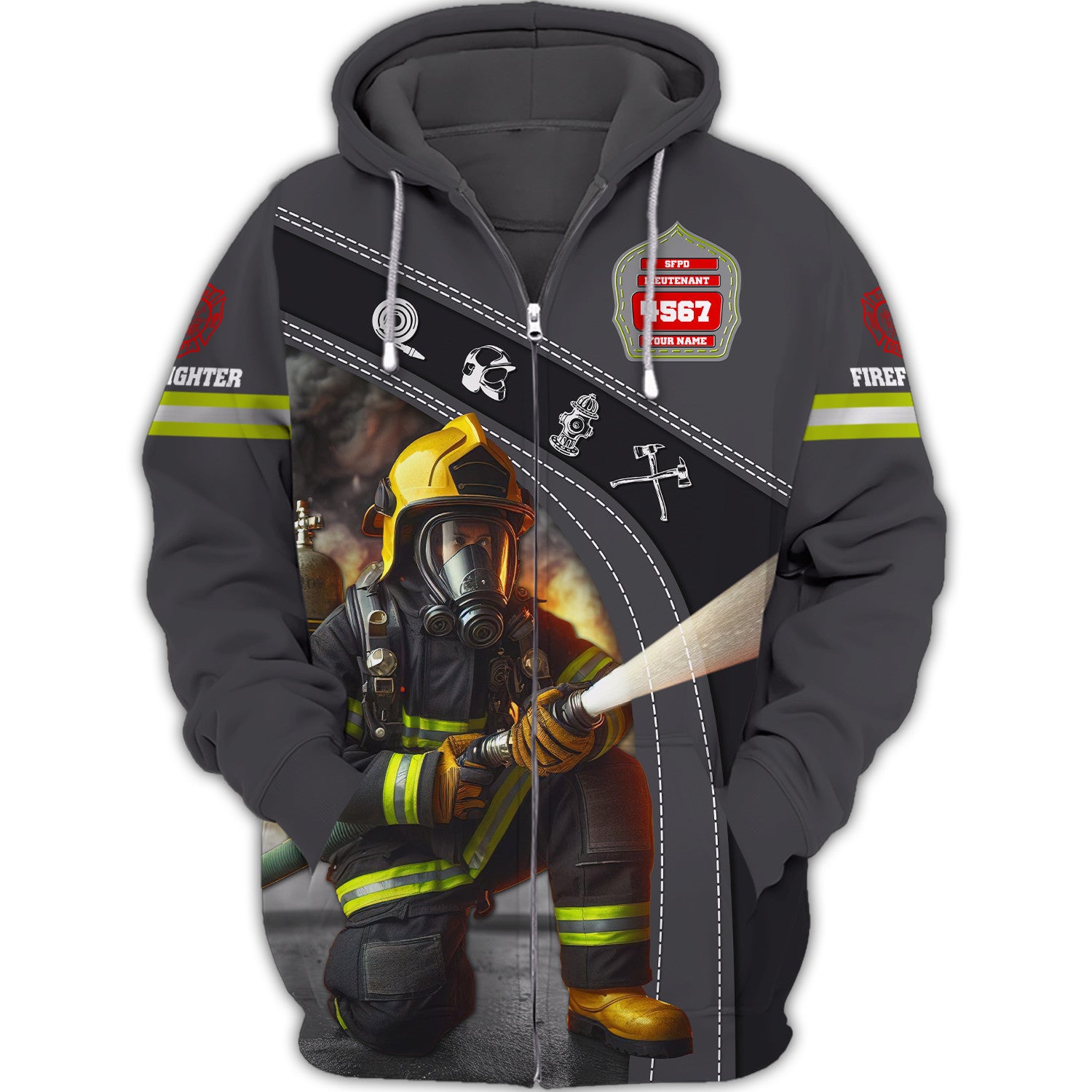 Custom Name 3D Firefirghter Shirt Personalized Gift For Firefighters