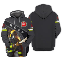 Custom Name 3D Firefirghter Shirt Personalized Gift For Firefighters