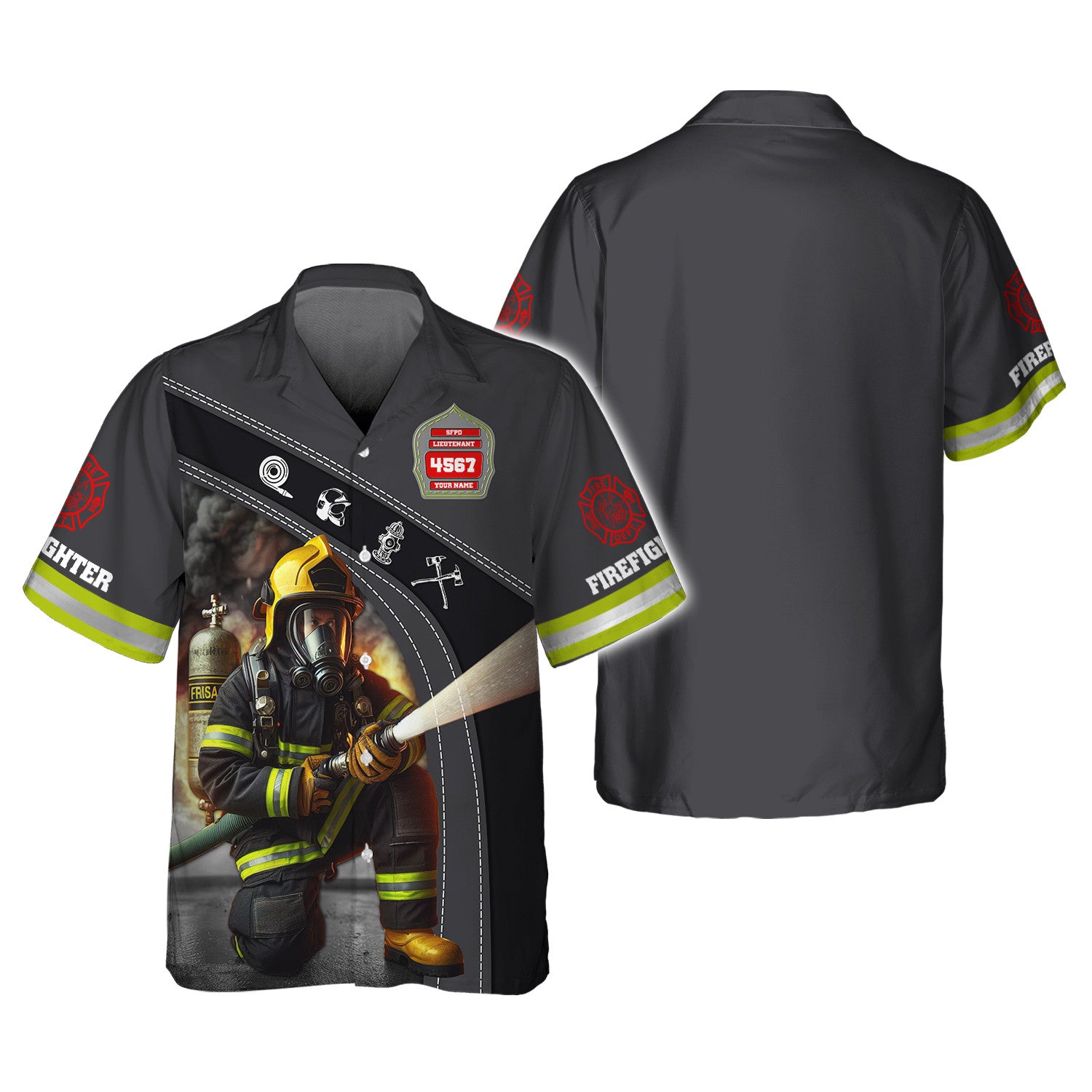 Custom Name 3D Firefirghter Shirt Personalized Gift For Firefighters