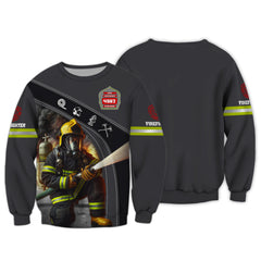 Custom Name 3D Firefirghter Shirt Personalized Gift For Firefighters