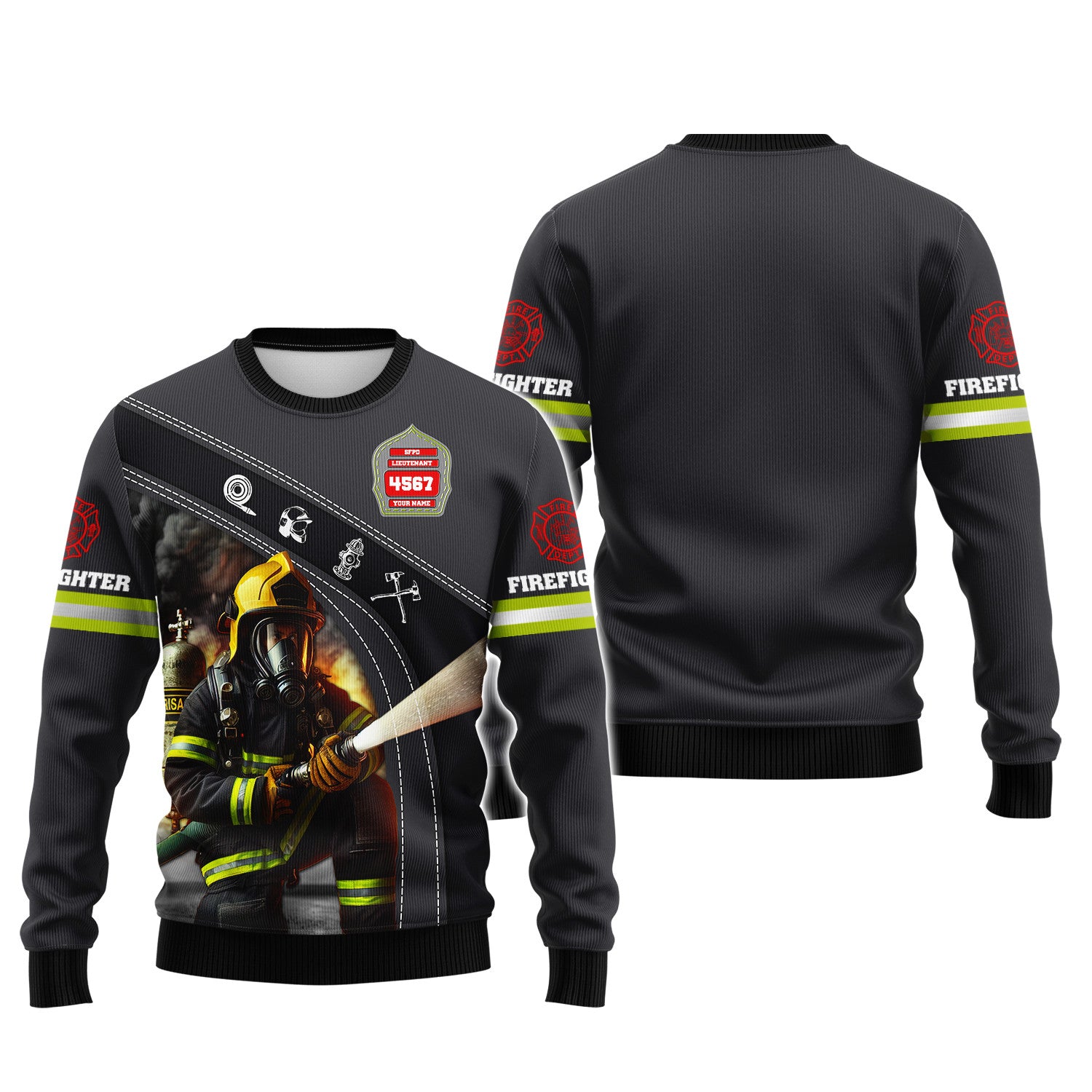 Custom Name 3D Firefirghter Shirt Personalized Gift For Firefighters