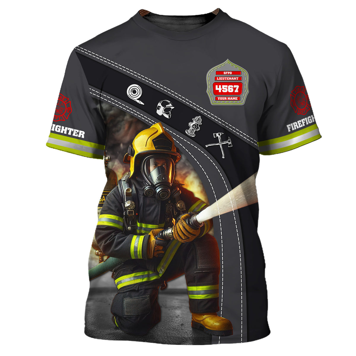 Custom Name 3D Firefirghter Shirt Personalized Gift For Firefighters