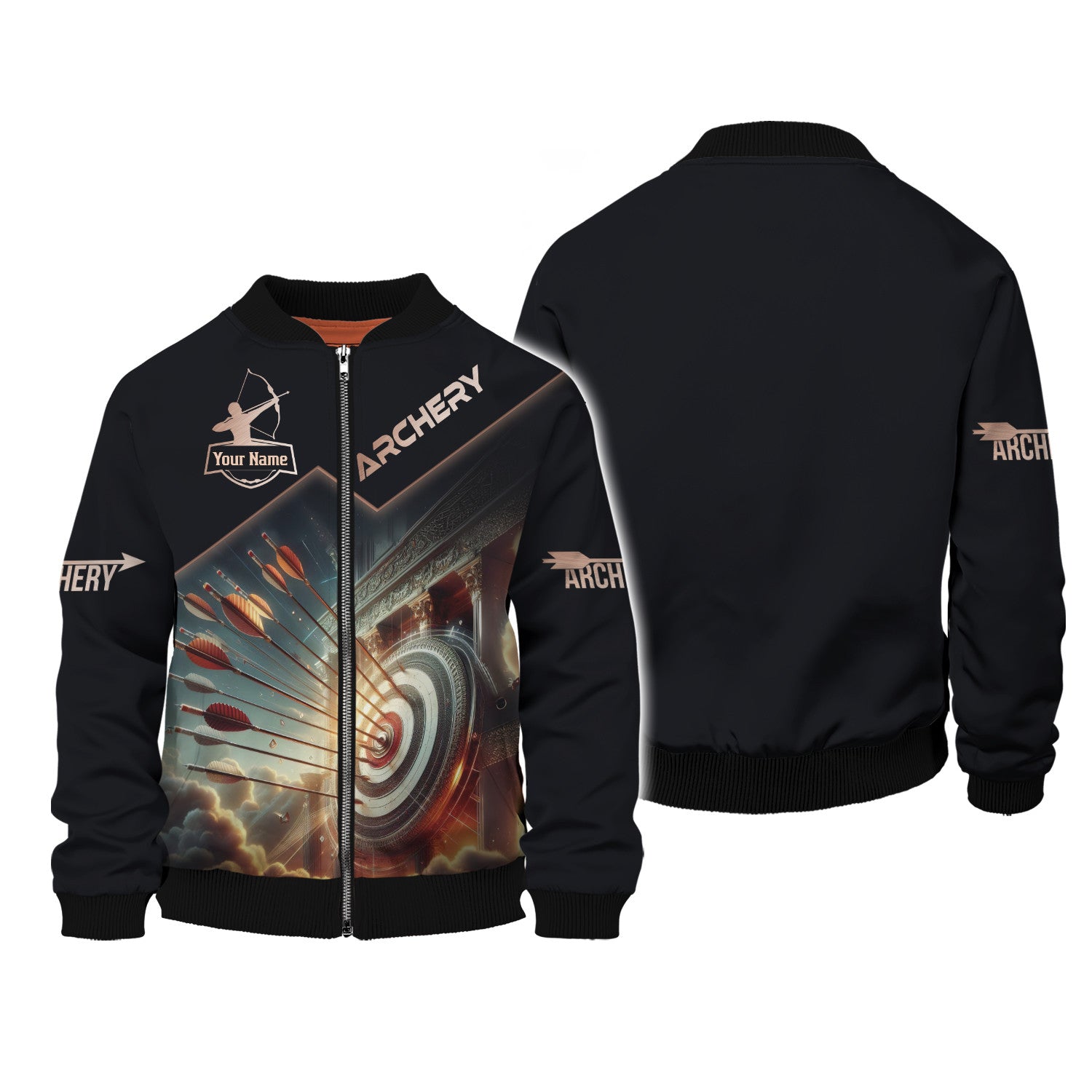 Archery Unisex 3D Zipper Hoodie Personalized Gift For Archery Lovers