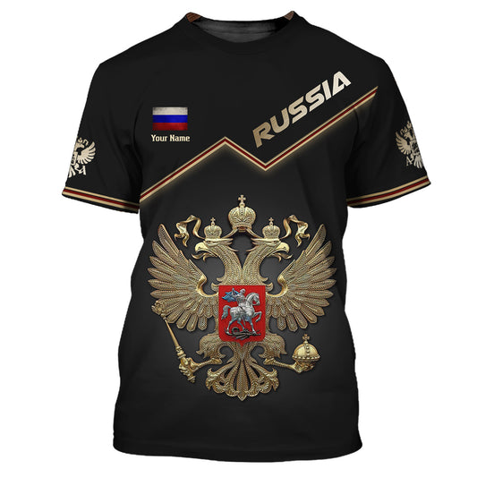 Russia Personalized Name 3D Shirt Custom Gift For Russia Lovers