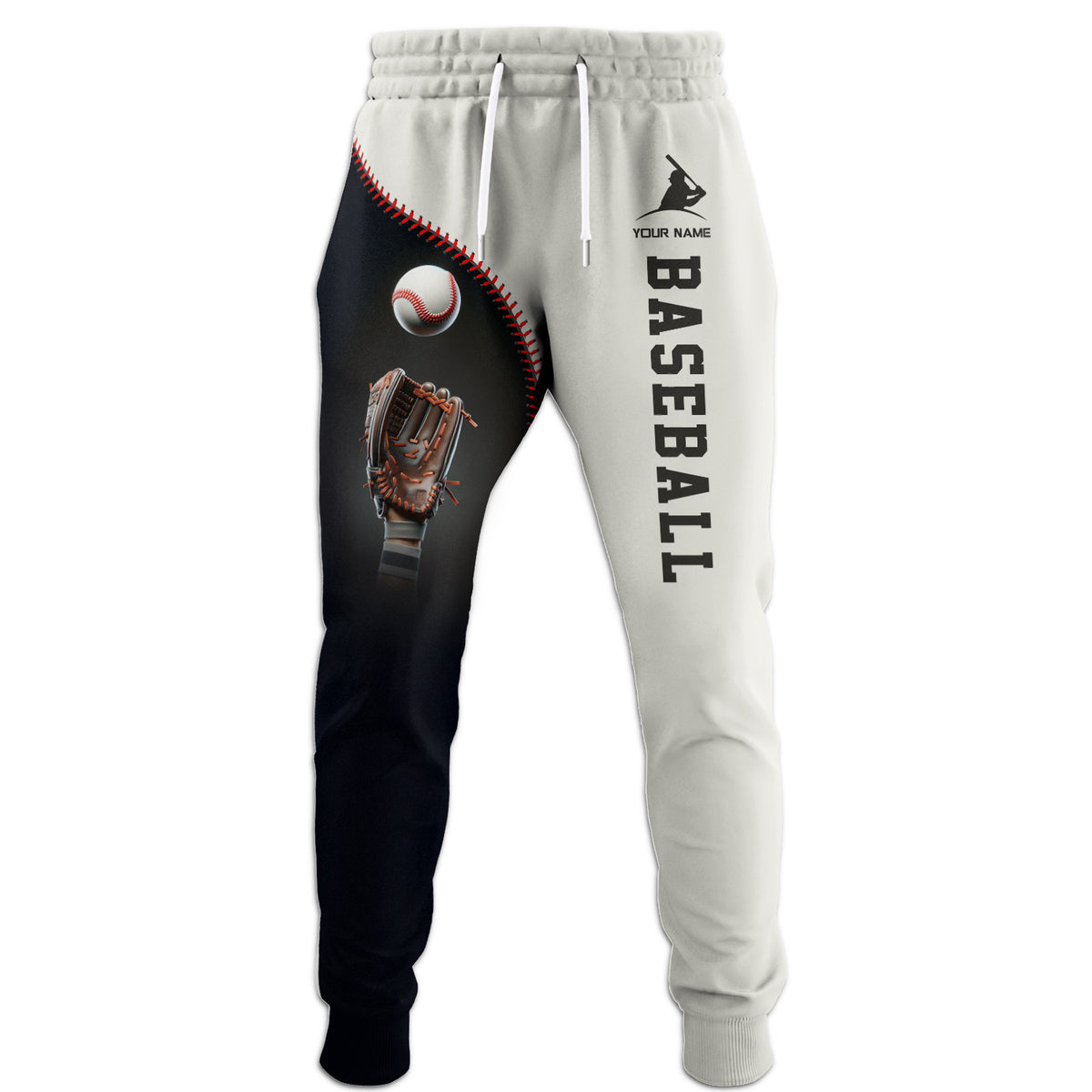 Baseball Personalized Name 3D Sweatpants Custom Gift For Baseball Lovers