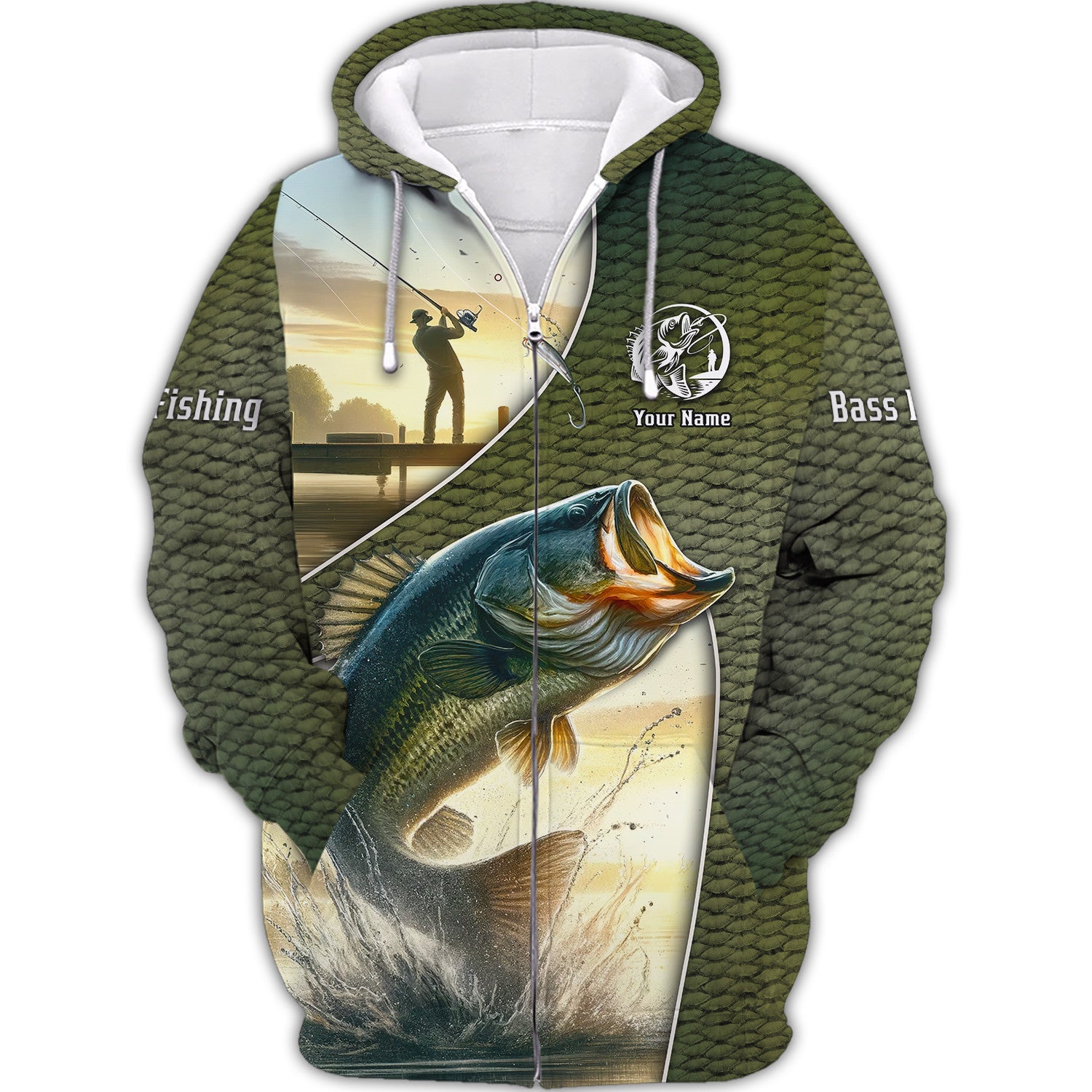 Bass Fishing 3D Full Print Personalized Name Shirt Custom Gift For Bass Fishing Lovers