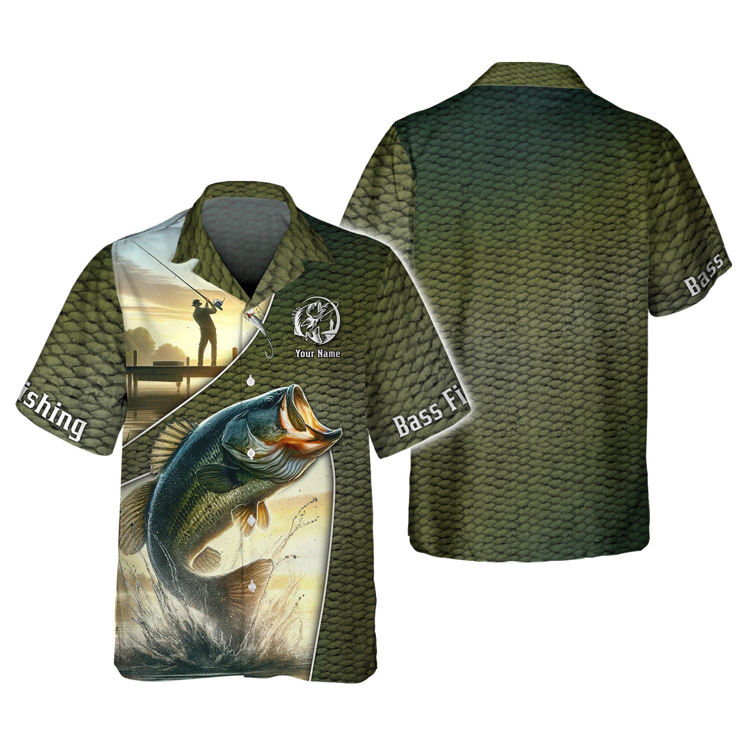 Bass Fishing 3D Full Print Personalized Name Shirt Custom Gift For Bass Fishing Lovers