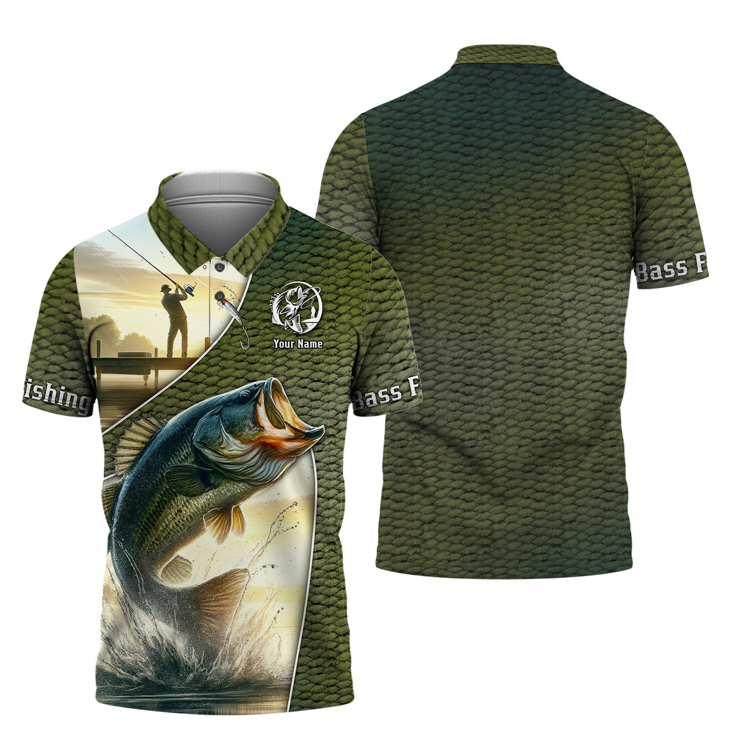 Bass Fishing 3D Full Print Personalized Name Shirt Custom Gift For Bass Fishing Lovers