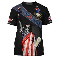 American Custom Name 3D Full Print Shirt Gift For America Lovers