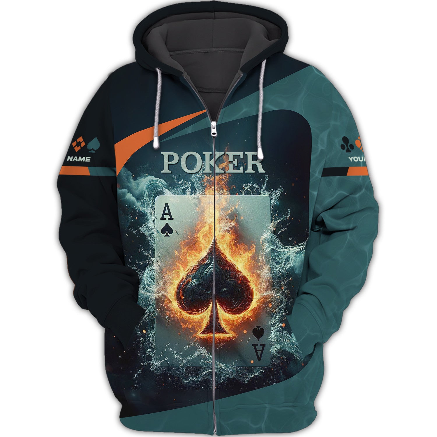 Aces Of Spades Personalized Name Poker Shirt Gift For Poker Lovers