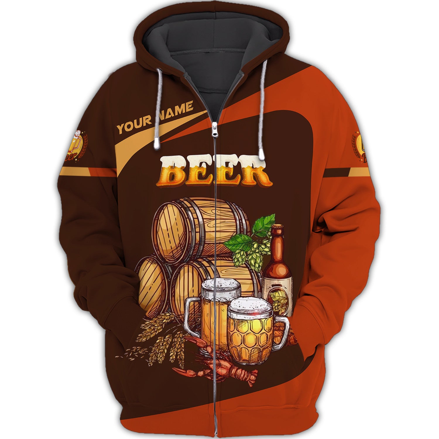 Beer Personalized Name 3D Shirt Custom Name Gift For Beer Lovers