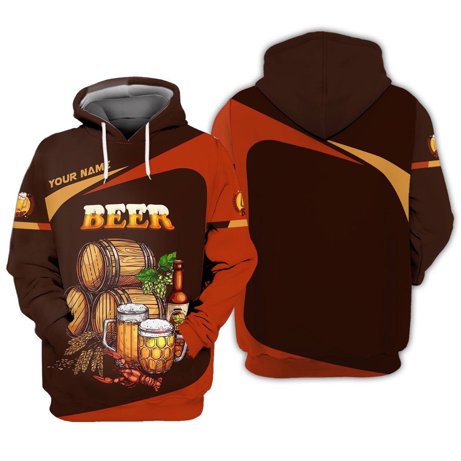 Beer Personalized Name 3D Shirt Custom Name Gift For Beer Lovers