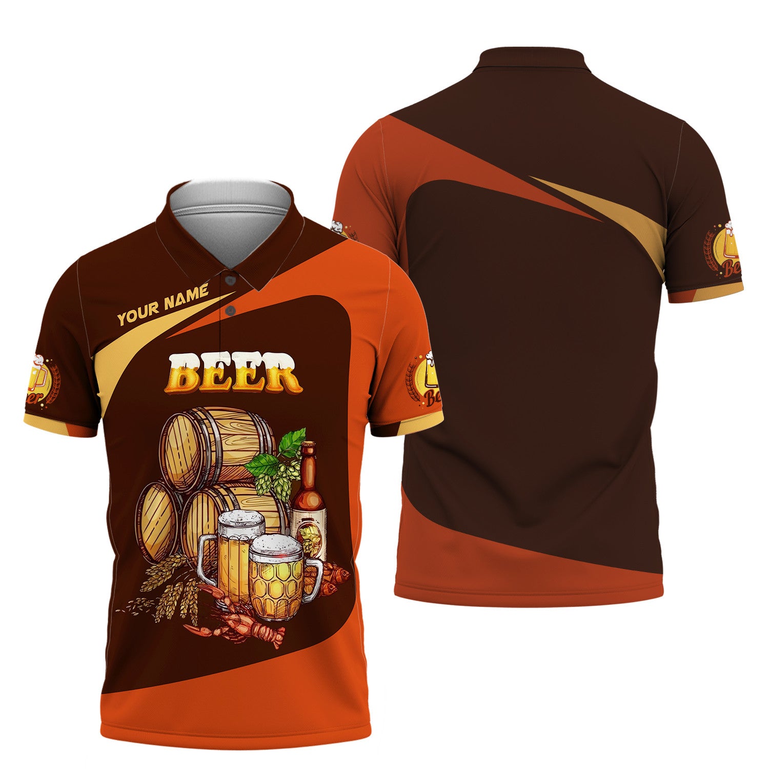 Beer Personalized Name 3D Shirt Custom Name Gift For Beer Lovers