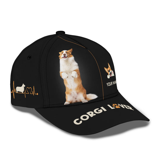 Love Corgi 3D Full Print Classic Cap Personalized Name Gift For Corgi Lovers