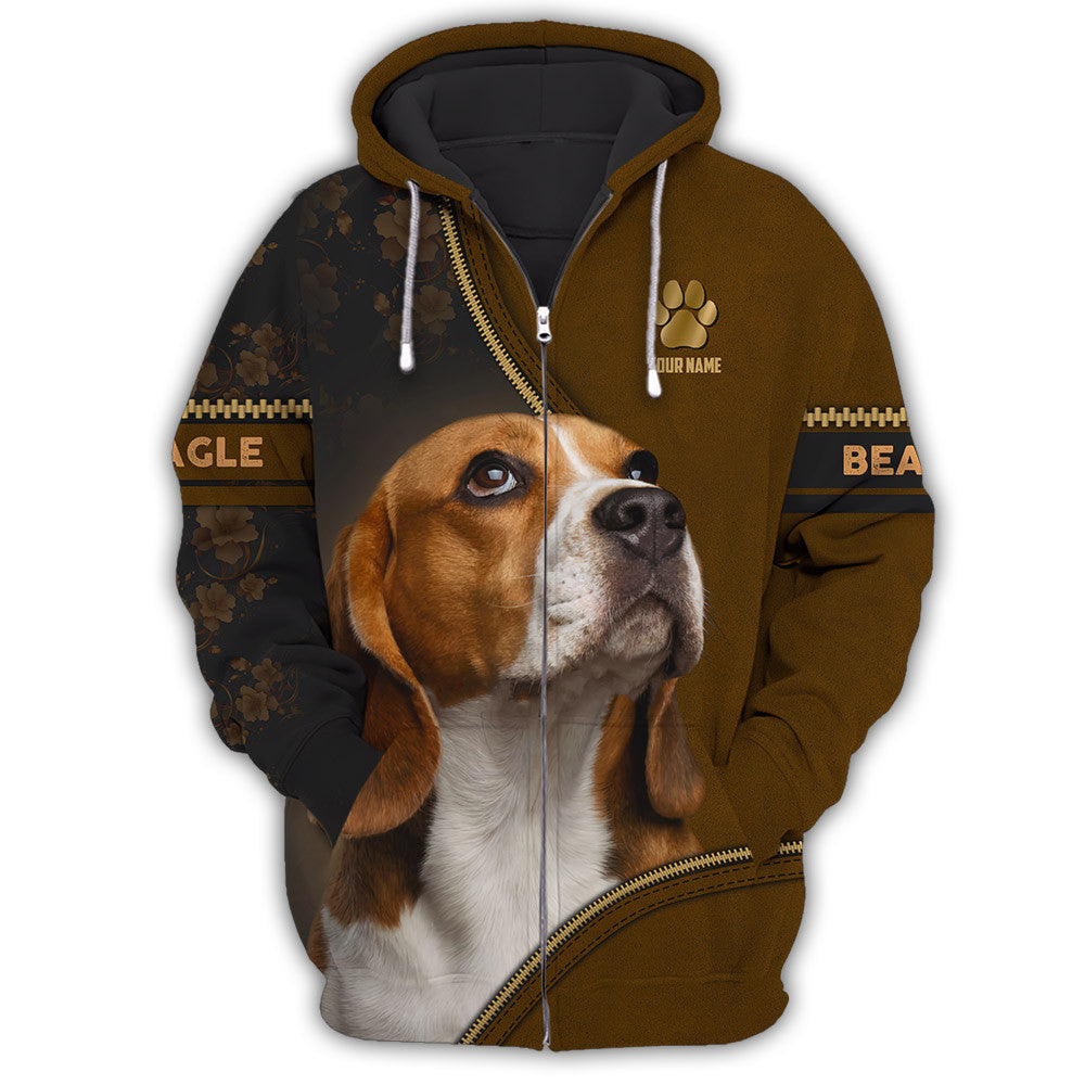 Beagle Custom Name 3D Shirt Personalized Gift For Beagle Lovers