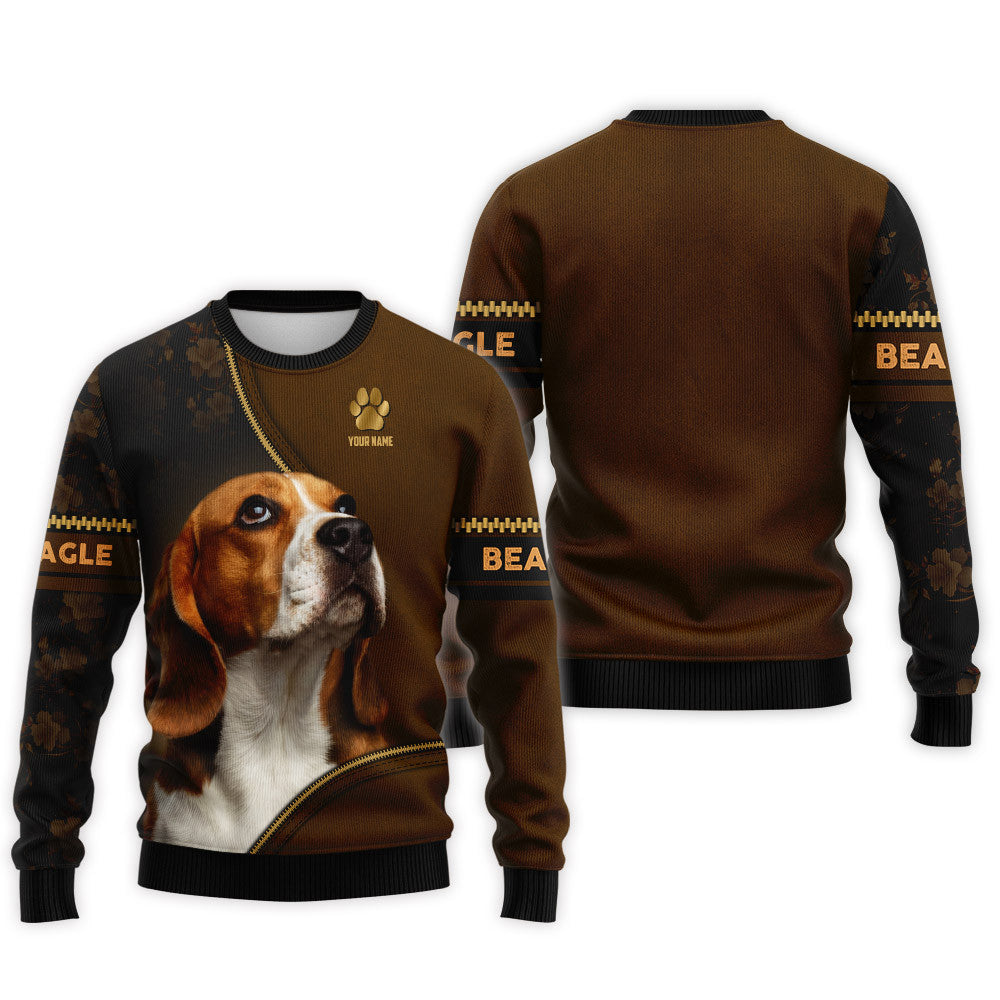 Beagle Custom Name 3D Shirt Personalized Gift For Beagle Lovers