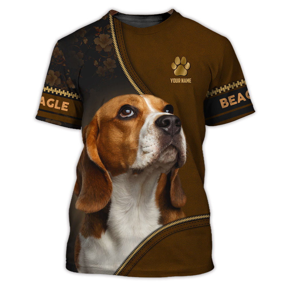 Beagle Custom Name 3D Shirt Personalized Gift For Beagle Lovers